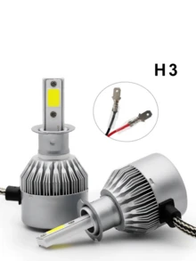 Pair Of C6 Super Led Lamps 6000K H1 H3 H4 H7 H11 H13 H16 H27 HB3 HB4 12V To 24V - H3 - 查看 1
