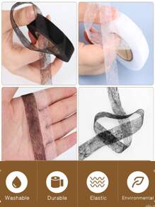 2PCS Double-Sided Iron-On Hemming Tape, Strong Adhesive Heat Bonding Tape, Iron-On Fusible Web For Clothing Alterations, Pants, Jeans, Skirts - Multicolor - View 5