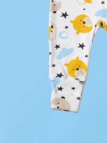 Kit 3 Amore Leãozinho Rompers - 100% Cotton Suede - Nhiều màu - Xem 4