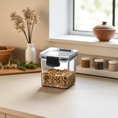 Pote Hermético C/Tampa Cozinha Tempero Empilhável 260ml