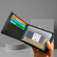 Men's Slim Wallet With Card Holder In Black In Box - Black - View 2