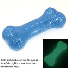 TPR 耐用狗狗咀嚼玩具耐咬出牙清洁器和吱吱叫训练玩具，适合室内/室外海滩、阳光、旅行、凉爽等水上活动，缓解牙齿疼痛，中型犬牙齿护理咀嚼玩具经过测试 - 淺藍色 - 查看 21