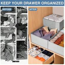 12pcs/6pcs/1pc Baby Room Storage Basket, Foldable Clothes Storage Box, Wardrobe Drawer Type Clothing Storage Box, Underwear Organizer Box For Baby Socks, Bibs, Underwear, Socks, Bras - Multicolor - View 5