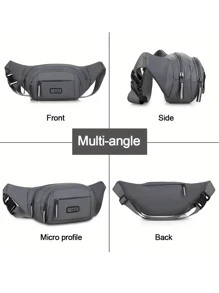 Men's Fashion Multi-Pocket Casual Sports Waist Bag, Travel Crossbody Chest Bag Large Capacity Chest Bag, Autumn College Men's Bag Waist Bag Crossbody Bag Fun Gift Holiday Thanksgiving Men's Gift Vacation Hiking Men's Bag Shoulder Bag Hobo Bag Travel Essentials Holiday Essentials Summer Back To School Waist Bag Backpack Waist Bag Spring School Supplies