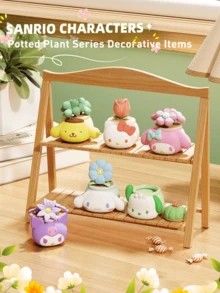 Sanrio Characters Potted Plant Series Decorative Items, Hello Kitty And Friends Plant Pots, Cute Desktop Decorations, Collectible Figurines, My Melody And Kuromi Planters, Small Succulent Containers, Unique Home Decor, Kawaii Office Accessories, Indoor Plant Pots