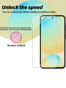 Juego de estuche protector 3 en 1 de silicona TPU de cobertura completa compatible con teléfonos , incluye estuche de teléfono con protector de pantalla [2 piezas], compatible con desbloqueo de huella digital, protector de pantalla de vidrio templado resistente a los arañazos y de alta definición, estuche de teléfono transparente y absorbente de golpes, cubierta flexible de silicona TPU transparente, a prueba de agua, regalo de cumpleaños internacional, no la versión nacional - transparente - Ver 8
