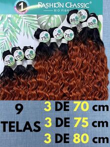 Anjo Plus 80cm Fashion Classic Curly Hair Bio Vegetal - 亮橙色 - 查看 2
