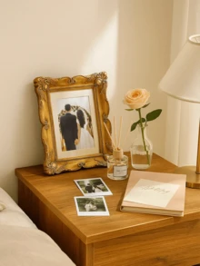 复古金色拱门婚礼相册，浪漫复古相册，优雅纪念礼品，奢华桌面家居装饰