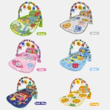 婴儿健身垫、趴着玩垫玩具、婴儿游戏垫和活动健身器、婴儿钢琴健身垫、新生儿和幼儿游戏垫、婴儿活动垫玩具（0-3-6-12个月）