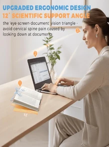 1 个蓝色透明备忘录夹，固定阅读书夹，防翻页文件夹，适用于学校用品，返校