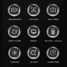 二合一高清数码相机，配备双 CCD 传感器，复古风格，适合旅行摄影，2 种款式可选（含 32GB 存储卡），是送给学生、圣诞节、万圣节、感恩节、生日的绝佳礼物