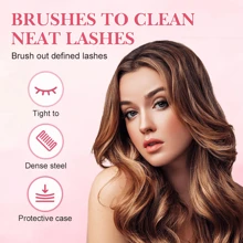 9 件套 Y2K 粉色睫毛夹套装 - 完美贴合眼部轮廓，打造自然持久的卷翘效果，不损伤睫毛，强韧睫毛，放大双眼，非常适合角色扮演、约会、返校季和送礼 - 彩色 - 查看 7