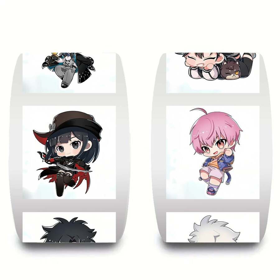 500 Time Agent Roll Stickers Baking Stickers Creative Stickers Dessert Milk Tea Cup Stickers Takeout Labels Sealing Stickers, School Supplies, Back To School - A - View 1