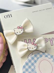 4PCS/2PCS - ,  Simple Cartoon Bow Hair Clips. This Is A Cute Cartoon-Style Sweet Side Hair Accessory And Bangs Accessory. It Is Made Of Durable Plastic Hair Clips, With An Elegant And Fun Design. (This Product Is Packaged In An OPP Bag Without Cardboard, And Some Parts May Be Random.) - Multicolor - View 3