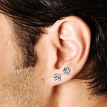 2 Paires De Boucles D'oreilles Magnétiques En Acier Inoxydable Pour Homme Et Femme, Non Percées, Hypoallergéniques, 6mm