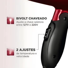 Mondial Travel Dryer Kit Tourmaline Ceramic Straightener, Shiny Straight Hair, Portable, Powerful, Dual Voltage - 查看 5