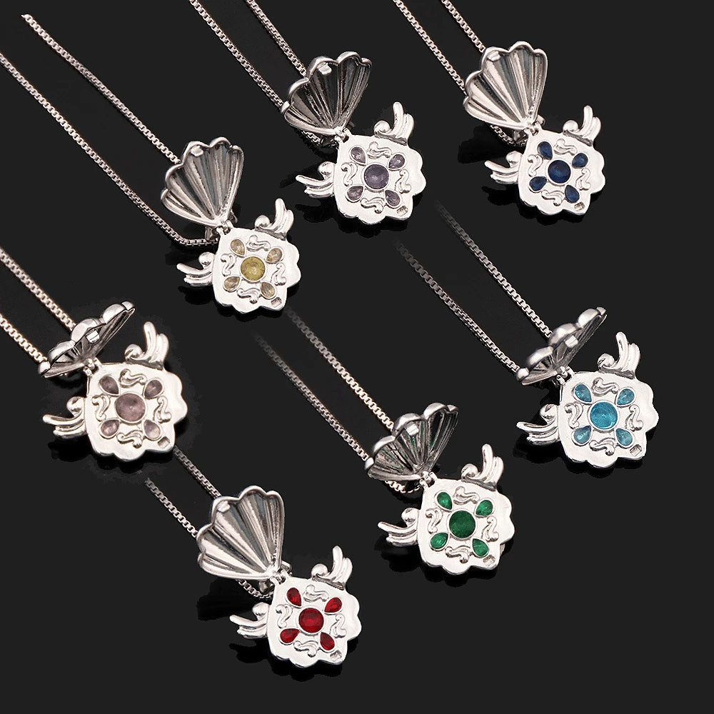 1pc Anime Mermaid's Melody 7-Color Pearl Necklace With Seashell Mermaid Princess Pendant, Suitable For Women & Girls For Daily Wear, Party, Gift