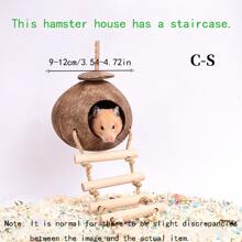 1Pc Reptile Vines Plants With Coconut Shell Ladder Hideout Hermit Crab Decor For Bearded Dragon Lizard Chameleon Tortoise Snake