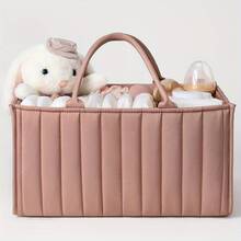 1pc Baby Diaper Caddy, Stylish Diaper Storage Box, Diaper Basket - Newborn Baby Shower Party And Baby Essentials, Suitable For Nursery Organization, Mommy Bag For Baby Travel, Travel Clothes Storage Bag - Fashionable Diaper Basket Organizer, Fit For Changing Table - Multicolor - View 7