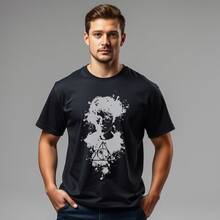 Camiseta Masculina Escola de magia filme serie Malhão Camiseta Básica Algodão - Preto - Visão 1