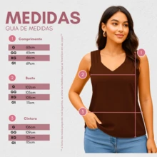 Women's Tank Top With Wide Straps In Duna Fabric - 亮橙色 - 查看 7