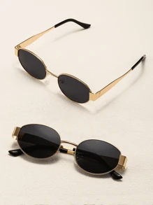 4 pièces / 3 pièces / 2 pièces / 1 pièce Lunettes de mode ovales en métal de style rétro européen et américain, lunettes en forme de diamant, lunettes semi-circulaires, style rétro populaire et polyvalent, convenant aux hommes et aux femmes, pour les vacances, les loisirs, les accessoires de plage, l'utilisation quotidienne et les activités de plein air pour les vacances d'été à la plage, les sorties, les voyages