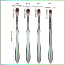 4PCS Acrylic Nail Brush Set - Professional Acrylic Nail Brushes For Acrylic Application, Laser Crystal Acrylic Brushes For Nails Extension & 3D Nail Carving Size - Màu xanh Ô liu - Xem 2
