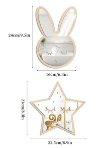 1 件亚克力镜面墙艺术和杨木动物婴儿房装饰：几秒钟内打造时尚儿童房装饰 - 彩色 - 查看 7