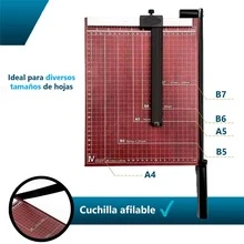 Vmingo Guillotina Madera Carta Cortador Afilado Papel Foto Tarjeta - Marrón - Ver 3