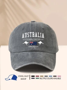 澳大利亚国旗和印花，时尚休闲百搭可调节男女通用袜子，舒适四季必备 - 水洗帽 - 查看 7