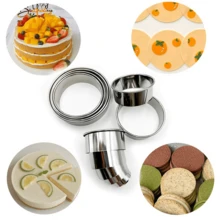 12Pcs Stainless Steel Baking Mold Set, Round Cake Ring, Mousse Ring & Dumpling Cutter, Reusable & Washable Baking Tools - Silver - View 11