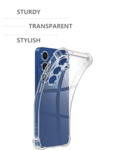 Juego de estuche protector 3 en 1 de silicona TPU de cobertura completa compatible con teléfonos , incluye estuche de teléfono con protector de pantalla [2 piezas], compatible con desbloqueo de huella digital, protector de pantalla de vidrio templado resistente a los arañazos y de alta definición, estuche de teléfono transparente y absorbente de golpes, cubierta flexible de silicona TPU transparente, a prueba de agua, regalo de cumpleaños internacional, no la versión nacional - transparente - Ver 7