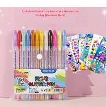 Sanrio 12pcs/18pcs/24pcs/36pcs/48pcs Colorful Glitter Gel Pens, Multicolor Ball Pens Set, Highlights/Marker Pens For Drawing, Journaling, Coloring, Art Supplies, Creative Stationery, Gifts For Kids, Students, Holidays, Pens, Gel Pens, Stationery, Pens, Gel Pens, Glitter Pens, Gel Pens, Colouring Pens, Glitter, Back To School