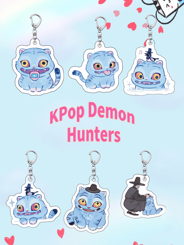 Zestaw kart z motywem K-POP/Witch Hunting /KPOP Witch Hunt, Rumi, Mira, Zoey, Jinu, Abby, Baby, Mystery, Romance, Gwi-Ma<Your Idol>, <Golden>, <What It Sounds Like>, <Free>, <Takedown>, <Soda Pop> - akrylowy brelok do kluczy, dekoracja do zawieszenia (trwały, odporny na zgubienie, zużycie i zarysowania)