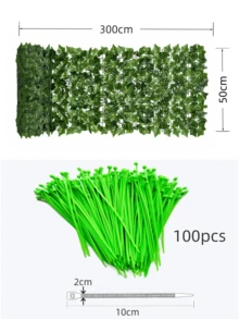 Nejlue Artificial Flowers/Plants1111 Home & Living 1 件人造常春藤隐私栅栏屏风、花园栅栏、人造植物叶栅栏、可扩展隐私屏风、人造树篱板户外装饰栅栏，适用于家居装饰、房间装饰、花园装饰、墙面装饰、室内外装饰、卧室装饰、婚礼装饰、餐桌装饰、派对装饰、万圣节装饰、生日装饰、秋季装饰 - 墨綠色 - 查看 13