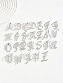 1 Stück Buchstaben Brosche Pins Initialen Strass Brosche für Frauen Handwerke Silbrig A-Z