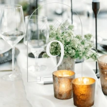 1-40 Transparent Acrylic Arch-Shaped Table Numbers With Acrylic Stands, Clear Acrylic Arch Table Numbers With Bases, Suitable For Wedding, Reception, Party, Event Decoration, Summer Birthday Gift, Beach, Back To School, Room Decor