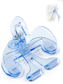 1 个蓝色透明备忘录夹，固定阅读书夹，防翻页文件夹，适用于学校用品，返校