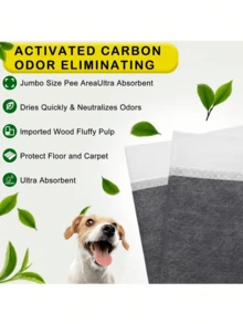 100片装宠物加厚竹炭尿垫，床垫，加厚尿布狗狗用品厕所。狗狗尿垫为一次性使用，适用于训练宠物在固定时间和地点上厕所，保持家居卫生无异味，是送给快乐幼犬幼猫的最佳生日礼物，宠物用品，宠物尿垫 - 彩色 - 查看 7