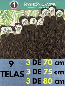 Anjo Plus 80cm Fashion Classic Curly Hair Bio Vegetal - 挑染棕色 - 查看 2