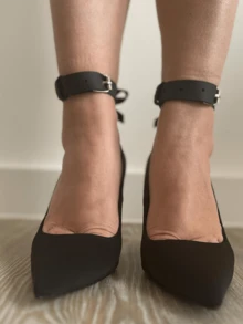 女士皮革手铐，性感女士手铐，安全带，万圣节服装，女士皮革安全带 - 黑色 - 查看 7