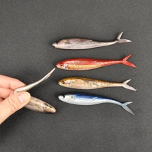 Avlcoaky 5件/套 12厘米 软塑料鱼饵 鲨鱼形游泳饵