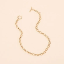 2025 Fashion Ins European And American Cross-Border Accessories Hip-Hop Stacked Cuban Chain Necklace Bracelet Set For Women  Metal Chain Clavicle Chain - 2148-1 - View 1