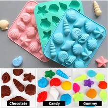 1pc Custom Seashell Beach Chocolate Silicone Molds Ocean Themed Cake Baking Molds For Candy Fondant Cupcake Cookie Dessert DIY Suppies