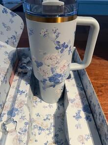 Blue Compatible With Stanley 40oz Travel Mugs & Cups With Handle & Leak-Proof Lid - Gift Box Set (Perfect For Commuting, Travel, Sports) - Hộp quà màu xanh - Xem 3