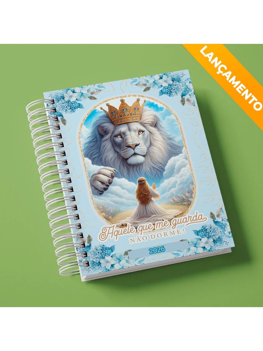 2026 Lion Christian Gospel Agenda Yeshua Colorful Black Flowers Pink Lion Of Judah God Faith Male Female Stylish 2 Days Per Page A5 216 Pages - 獅子座 5 時間表 - 查看 1