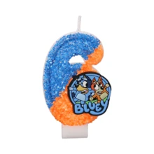Bluey شمعة عيد ميلاد كرتونية كاواييي مناسبة لحفلات العطلات وديكورات كعكة عيد الميلاد بتصميم كرتوني ممتع