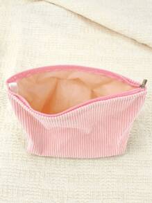 1pc Small Pouch Storage Bag Purse Organizer Small Makeup Bag New Simple, Fashionable And Fresh Corduroy Cosmetic Bag, Recommended Back-To-School Essentials Portable Makeup Bag, Multi-Functional Pencil Case, Cosmetic Brush Holder For Student Dormitory And Travel Home Use