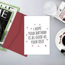 1 stuk grappige verjaardagskaart voor vriend - hilarisch cadeau voor echtgenoot - voor hem - uniek cadeau voor partner - voor koppel - ondeugende verjaardagskaart voor mannen sexy cadeau, terug naar school, schoolbenodigdheden