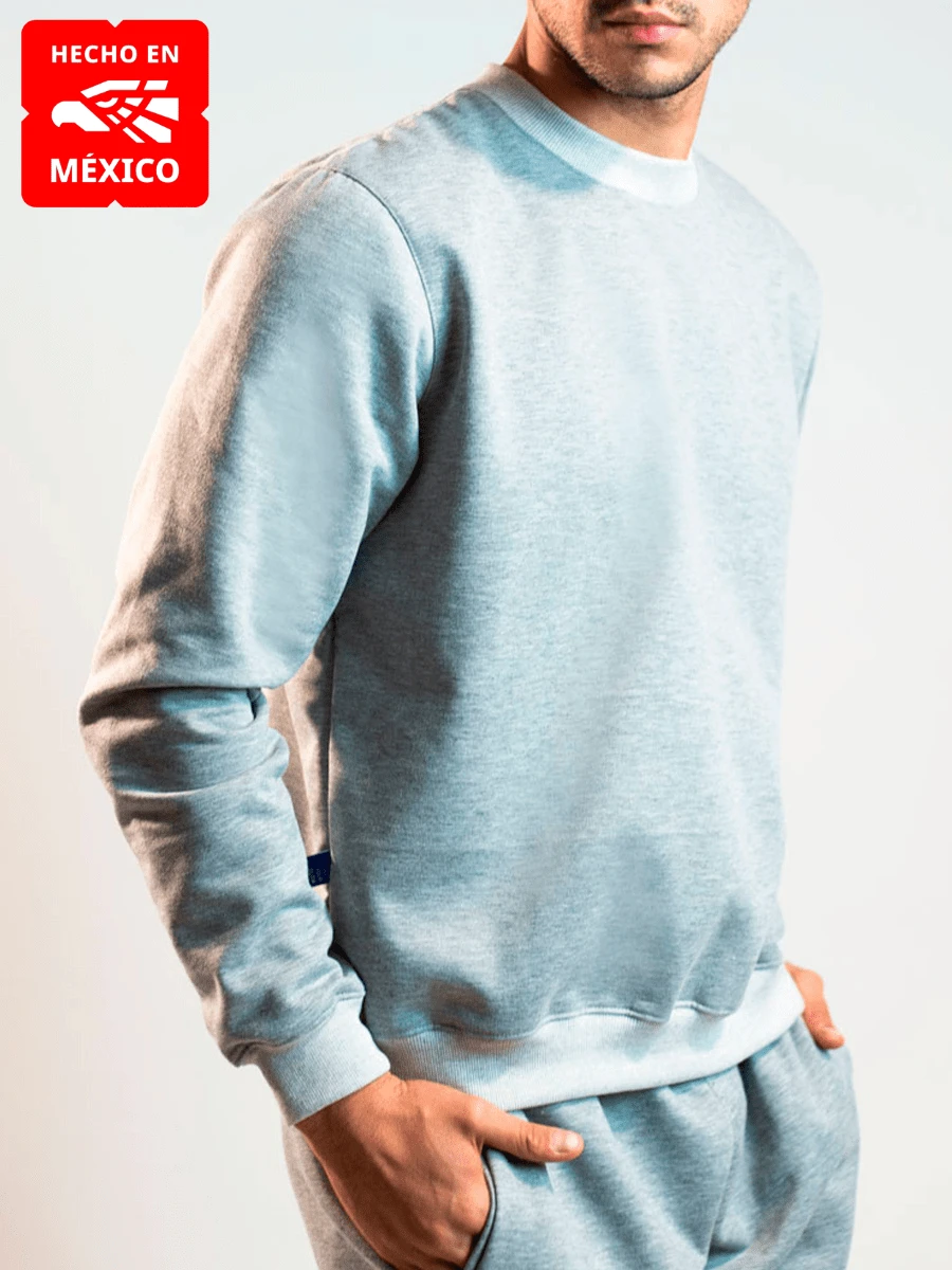 Fashionable Ultra Comfort Closed Crew Neck Sweatshirt MADE IN MEXICO BLATT
